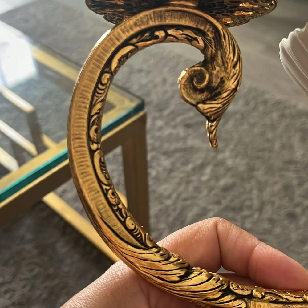 VINTAGE 24K GOLD FILIGREE VANITY CANDLEHOLDER'S SET 